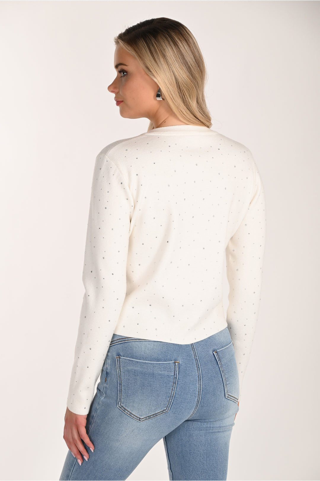 SEQUIN FRONT CARDI