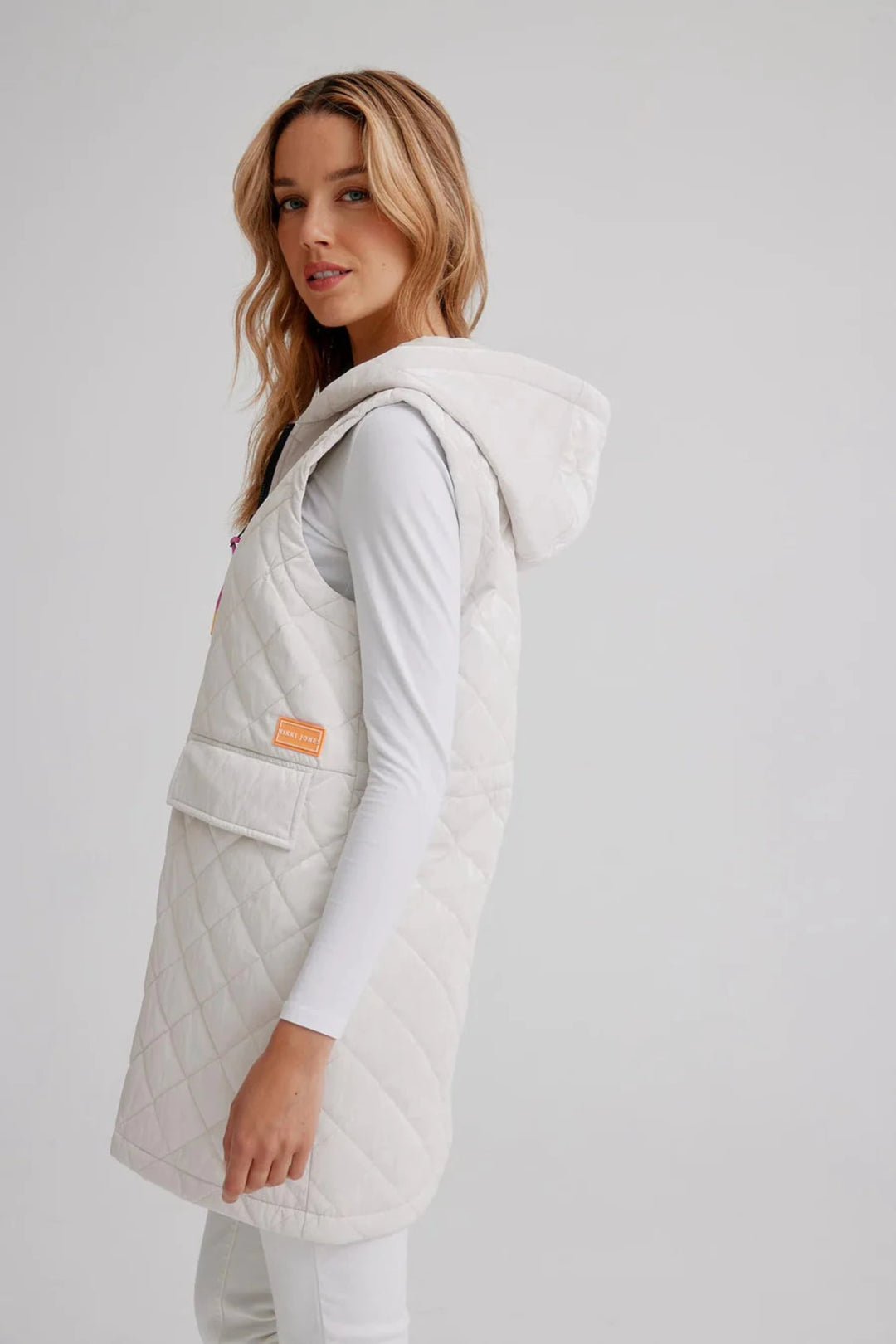 QUILTED HOODED VEST