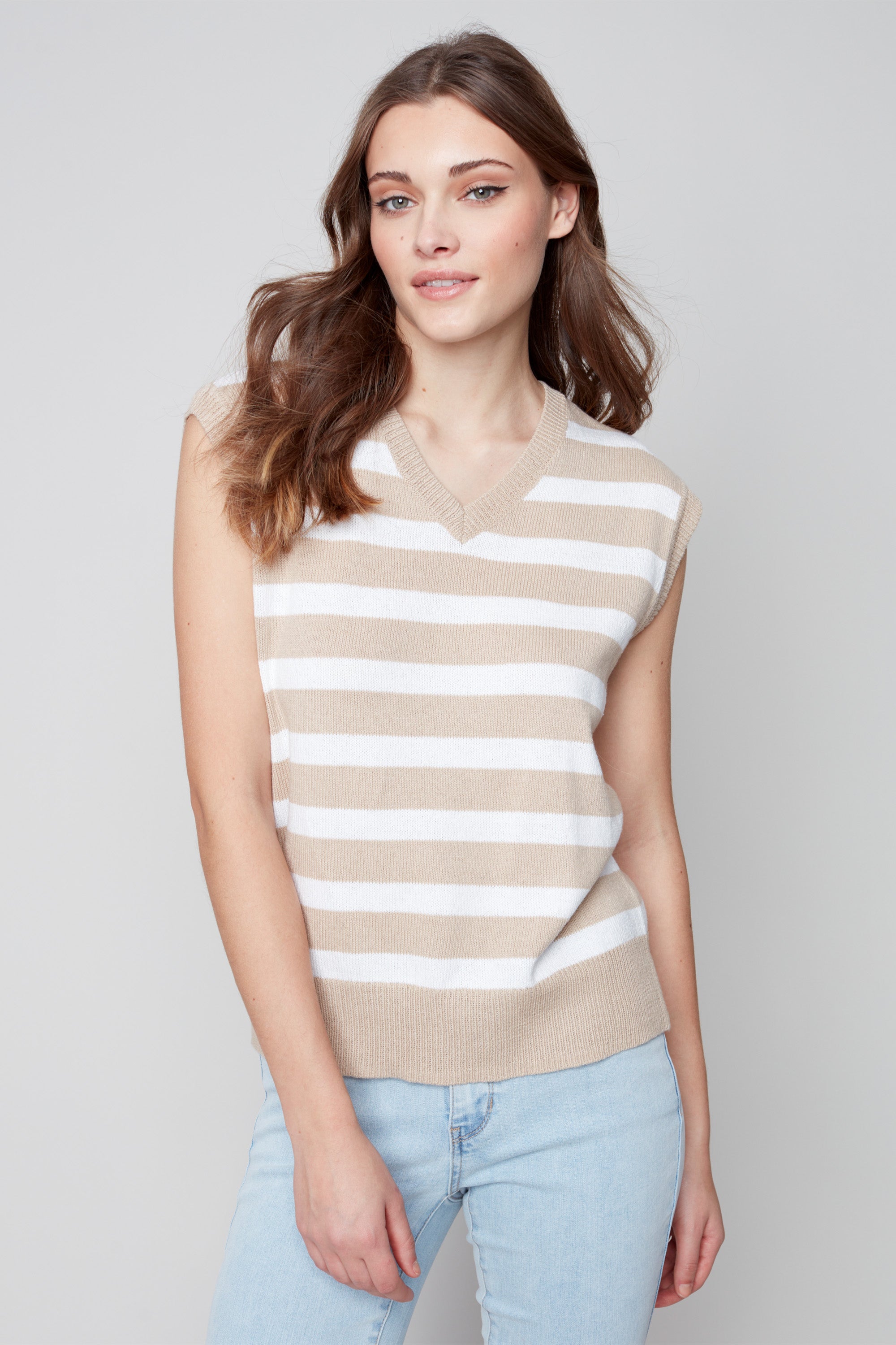 STRIPE SWEATER VEST – Aldila Boutique