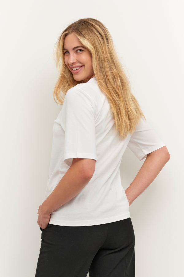 Kaffe Spring 2023 women's casual short sleeve cotton graphic t-shirt - back