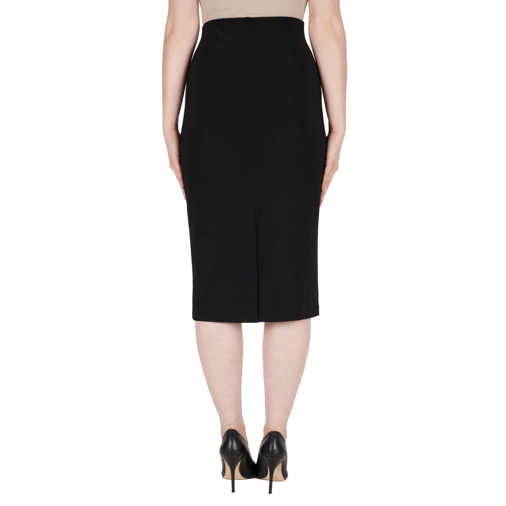 Joseph Ribkoff women's basic pull-on midi length pencil skirt for work - back