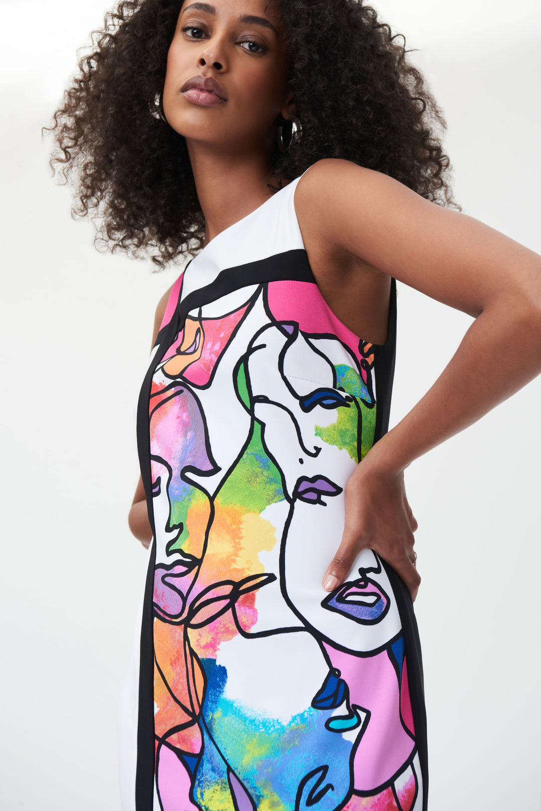 ABSTRACT FACE DRESS